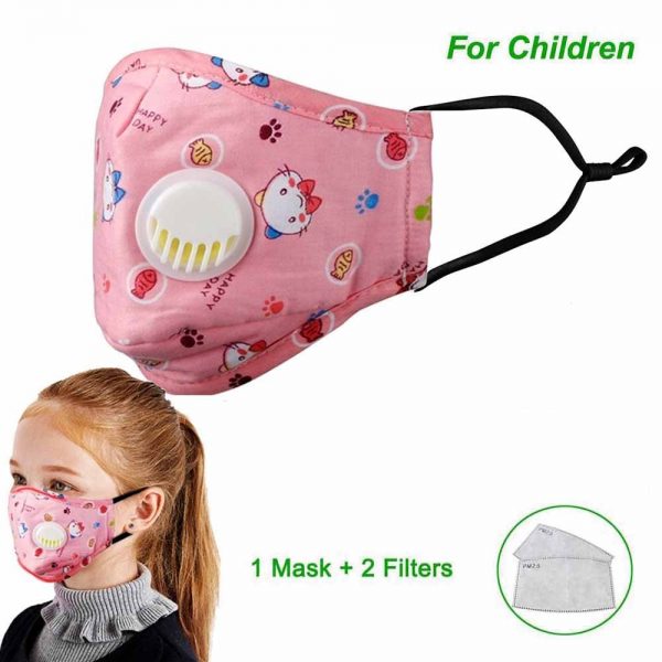 Tcare Fashion Cotton Face Mask Respirator Washable Reusable Mouth Masks + 2Pcs Activated Carbon Filter PM2.5 for Men Women