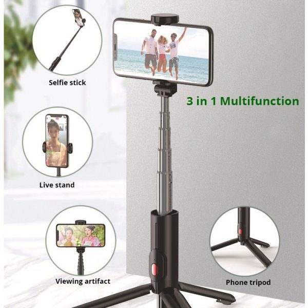 New Wireless Bluetooth Selfie Stick Tripod Foldable Tripod Monopods Universal for Smart Phones for Gopro Sports Action Camera